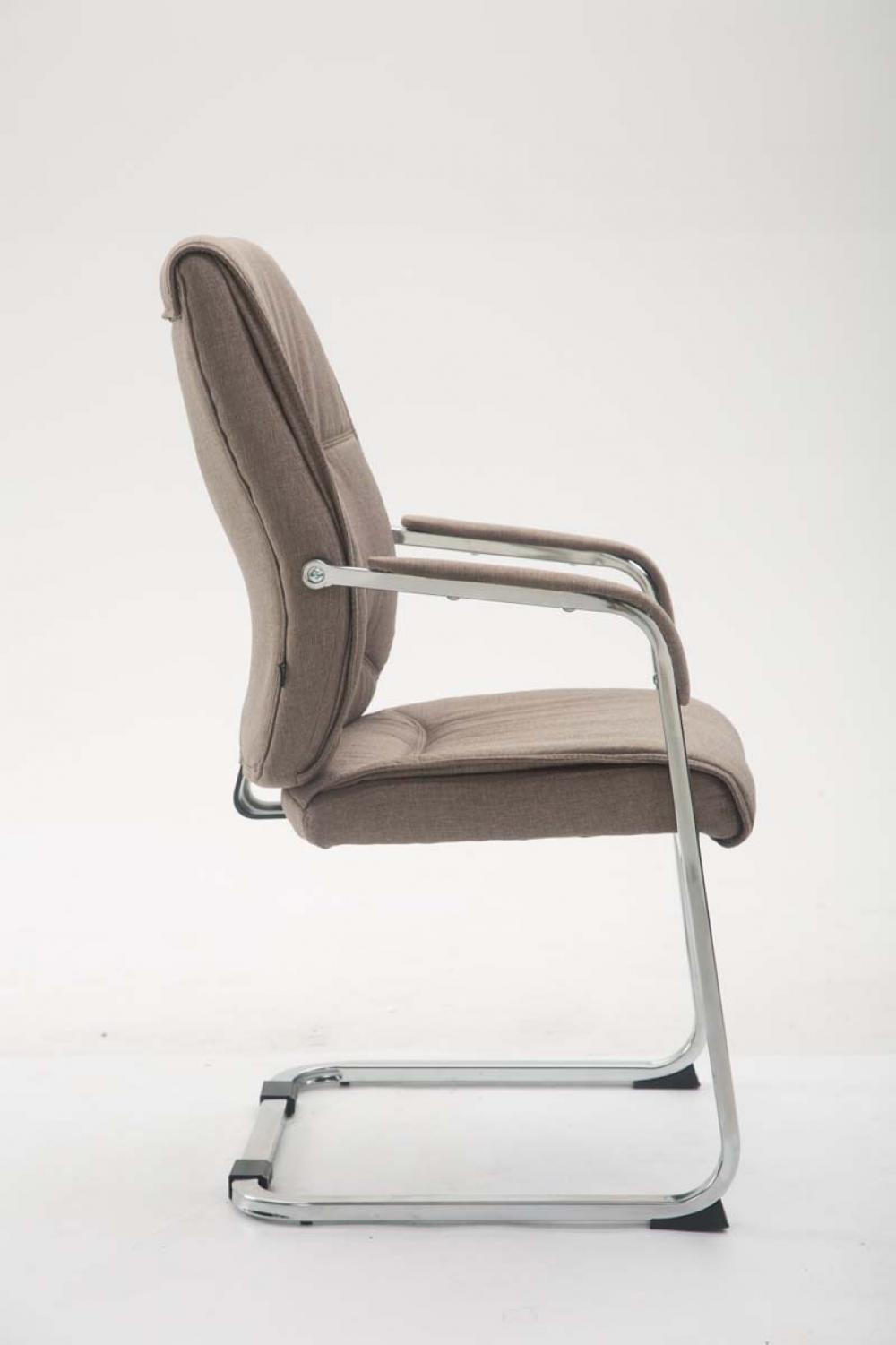 Thumbnail - CLP Schwingstuhl, Taupe, Textil, 58x102x65 cm, Esszimmer, Stühle, Esszimmerstühle, Schwingstühle