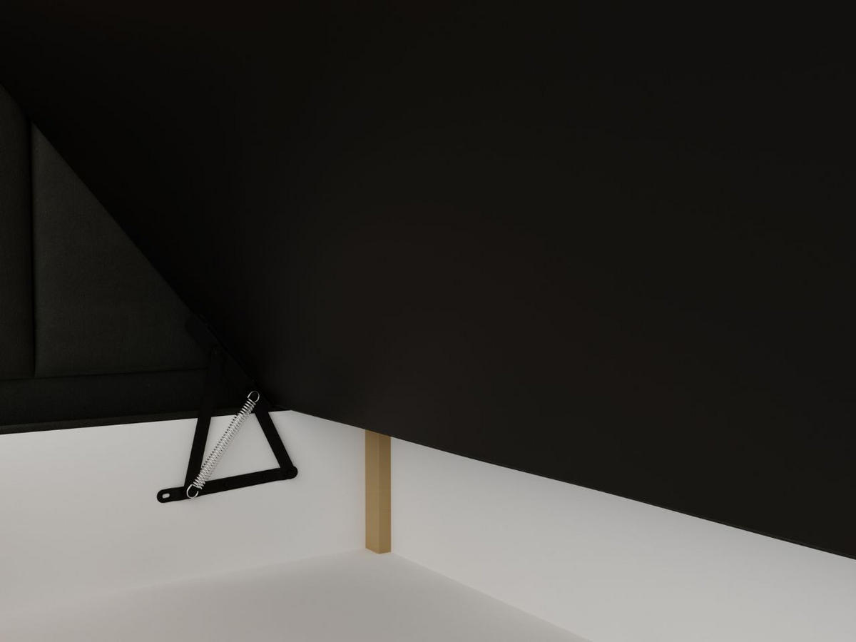 BOXBETT Cloud 140x200 Dunkelgrau - Dunkelgrau, Holz/Textil (140/200cm) - Graingold