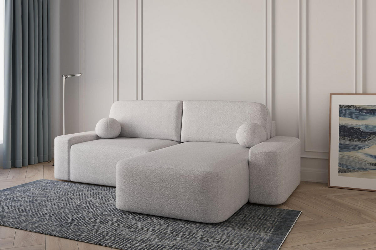 ECKSOFA - Universale Ecksofa Lisbon - Hellgrau (Anthology 15) - Hellgrau, Holzwerkstoff (270/180cm) - Möblo