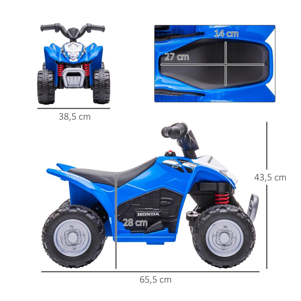 KINDERQUAD - Blau, Kunststoff/Metall (65.5/38.5/43.5cm) - AIYAPLAY