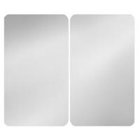 HERDABDECKPLATTEN aus Glas Silver 52/30 cm - Silberfarben, Glas (30/52cm) - Wenko
