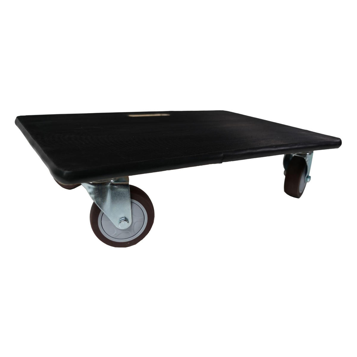 TRANSPORTROLLER 4er-Set mit 4 Rollen 15x40x60 cm Traglast 500kg Sperrholzplatte mit Gummibelag Schwarz - Schwarz, Holzwerkstoff (60/40/15cm) - PROREGAL