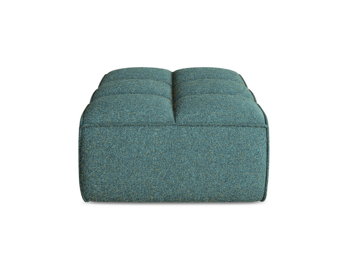 POUF Strukturstoff Stoff Blau - Blau/Petrol, Kunststoff/Textil (80/43/93cm) - Makamii