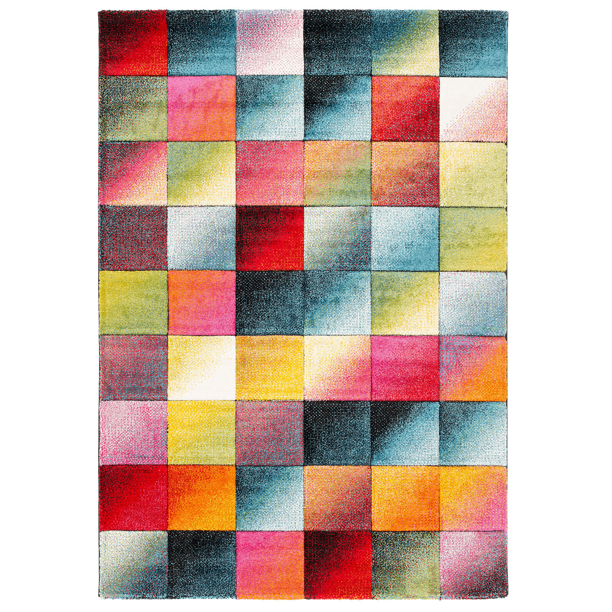 DESIGNER TEPPICH MAUI MODERN KARO - Multicolor, Textil (140/200cm) - Pergamon