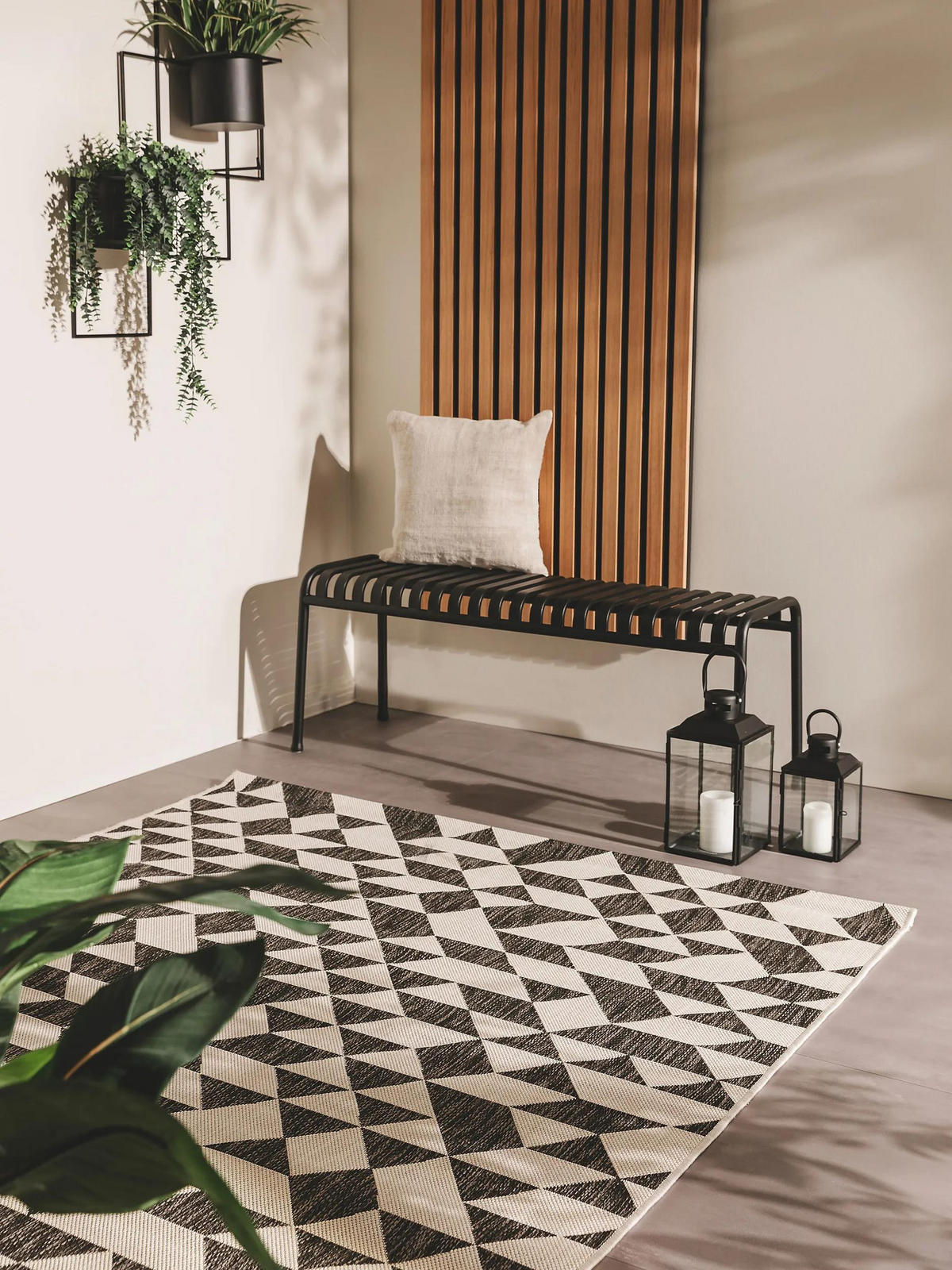 OUTDOORTEPPICH Cleo Schwarz 80x150 cm - Schwarz, Textil (80/150cm) - benuta Nest