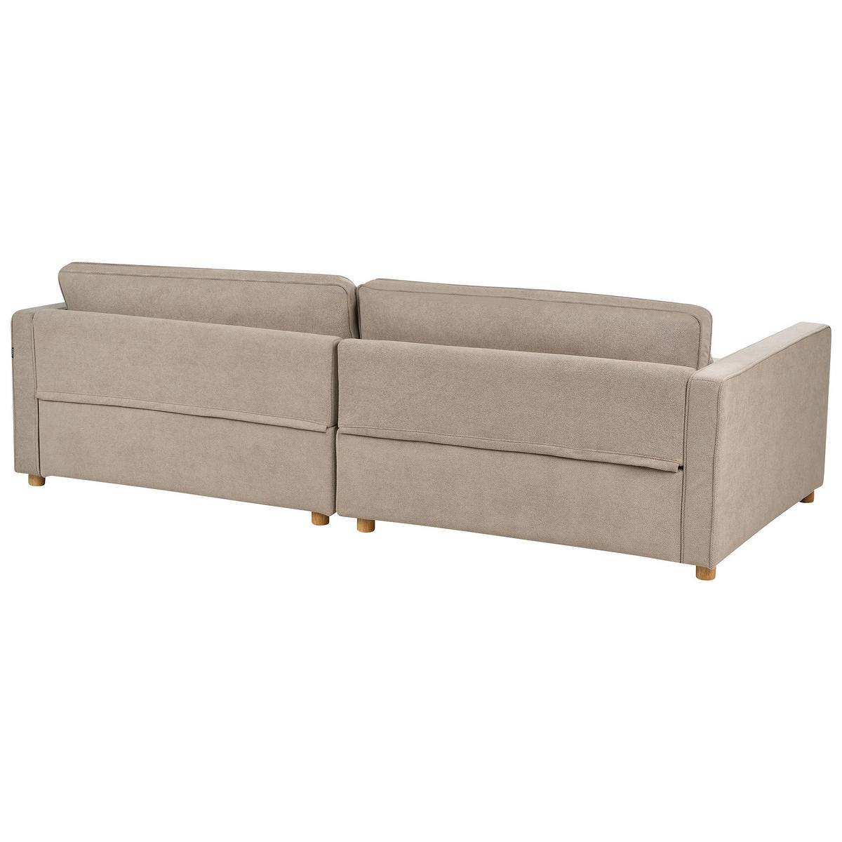 3-SITZER-SOFA taupe Vinstra - Taupe/Hellbraun, Textil (250/80/125cm) - Beliani