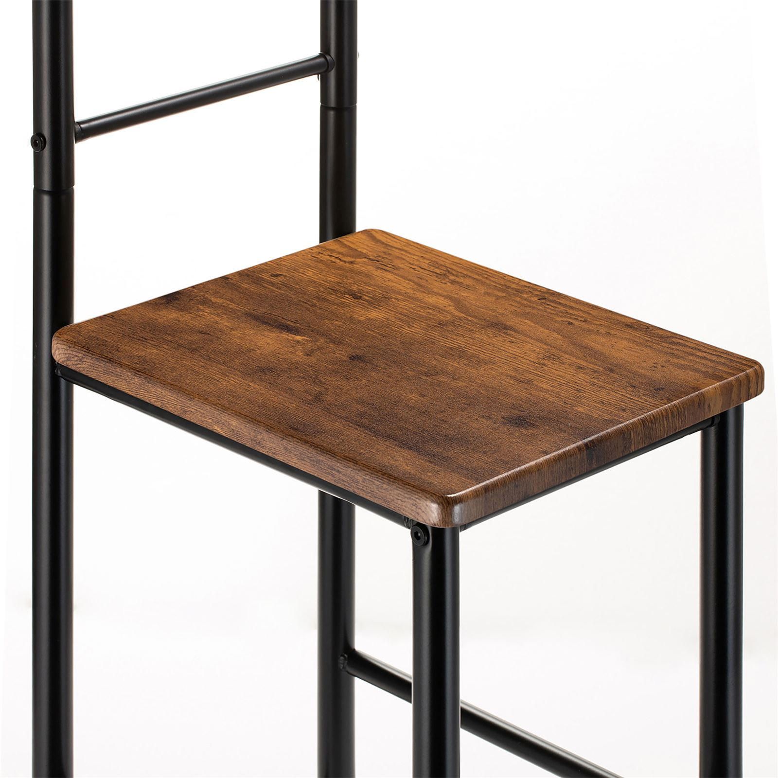 HERRENDIENER JIVO - Dunkelbraun/Schwarz, Metall (53/121/47cm) - CARO-Möbel