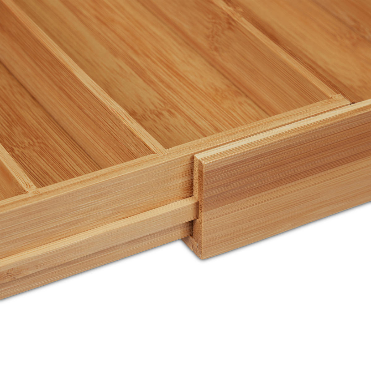 BESTECKKASTEN - Hellbraun, Holz/Holzwerkstoff (49.5/5/44.5cm) - Relaxdays