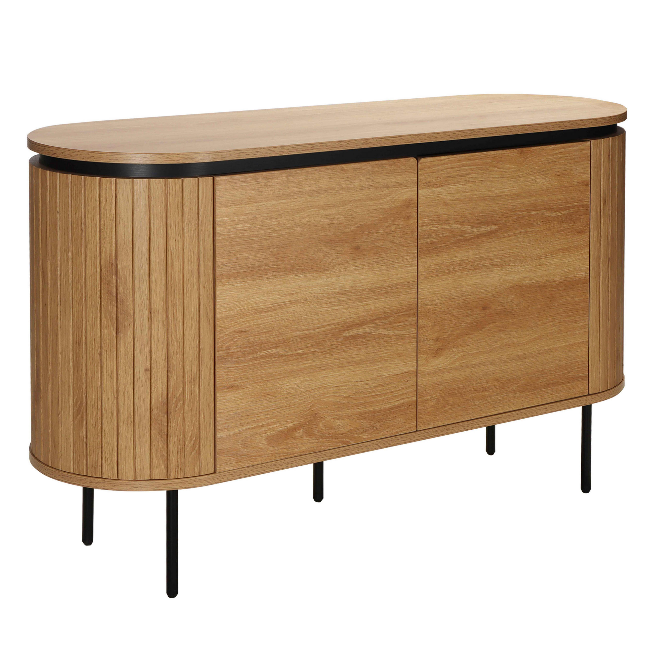 SIDEBOARD, helles Holzeffekt - Beige, Holz (40/76/120cm) - Oviala