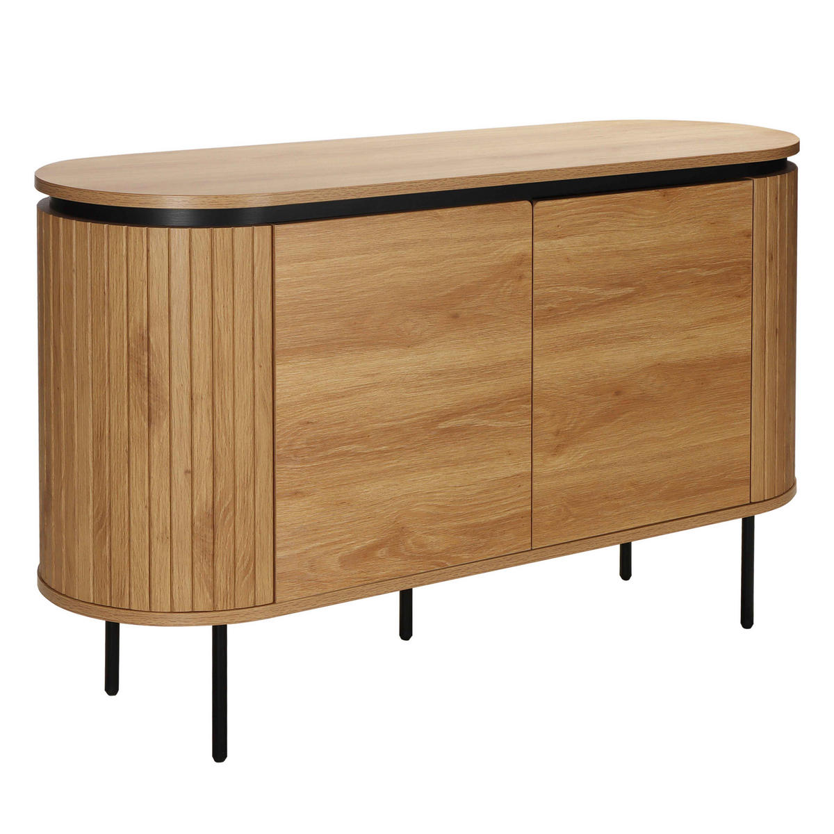 SIDEBOARD, helles Holzeffekt - Beige, Holz (40/76/120cm) - Oviala