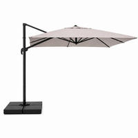 SONNENSCHIRM Cezir Grau Rechteckig 3 x 4 m Deportiert Rotierbar Um 360 - Grau, Metall (400/300cm) - Concept Usine
