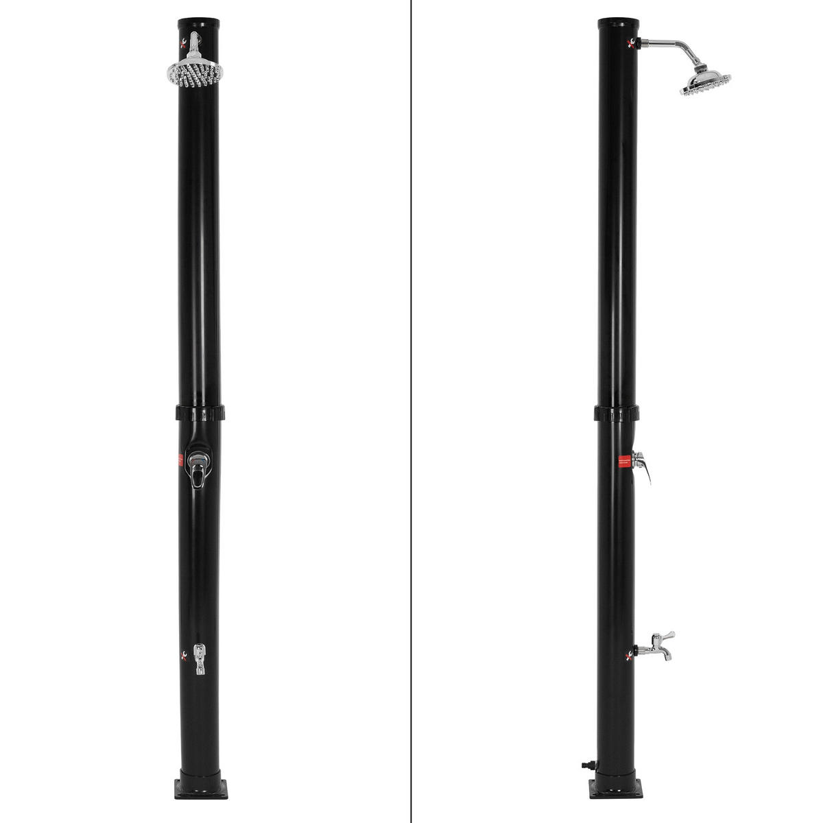 SOLARDUSCHE - Schwarz, Kunststoff (12.5/210/40cm) - ML-DESIGN