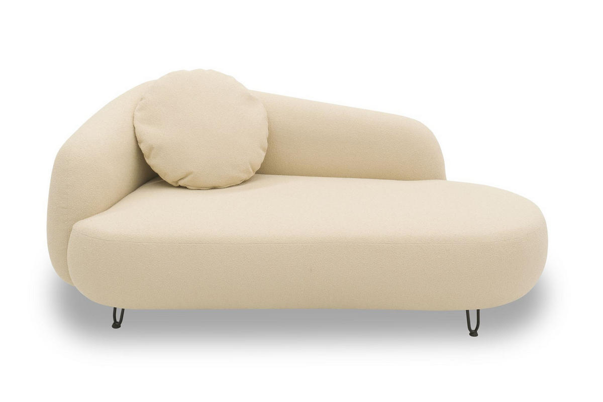 GARTENLOUNGE-SOFA 2-Sitzer Rechts Bratomila 177x79x105 Bezug in beige - Beige, Kunststoff (177/79/105cm) - 58aufmkessel