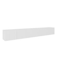 TV-LOWBOARD Weiß NOELI Geschlossen Gerillt 300 cm - Weiß, Holzwerkstoff (300/41/40cm) - Sepro Meble