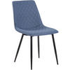 STUHL Stoff blau - Blau/Schwarz, Textil/Metall (45/83/57cm) - CLP