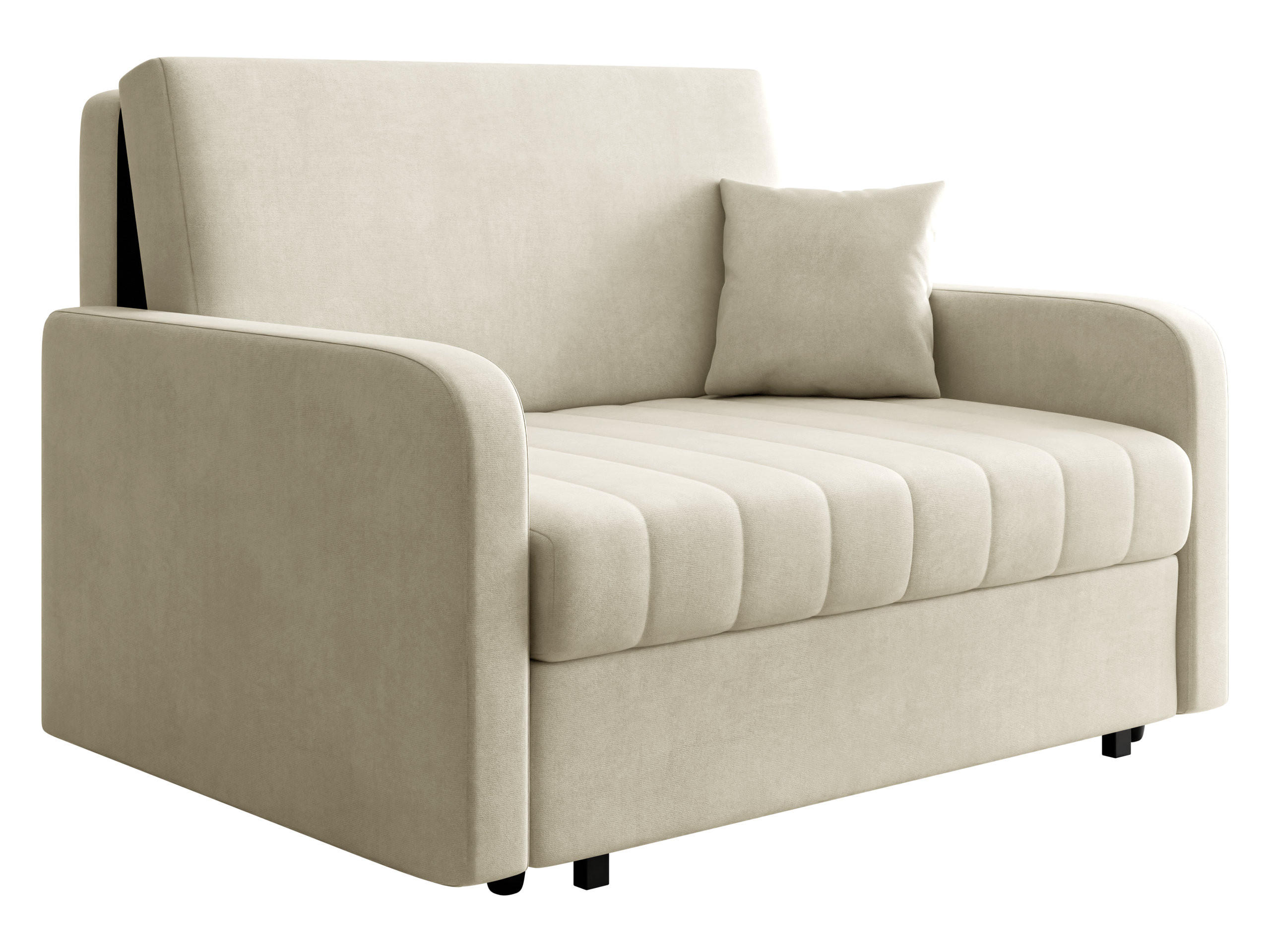 SCHLAFSOFA Viva Silk II - Schwarz/Naturfarben, Holz/Textil (132/85/98cm) - MIRJAN24