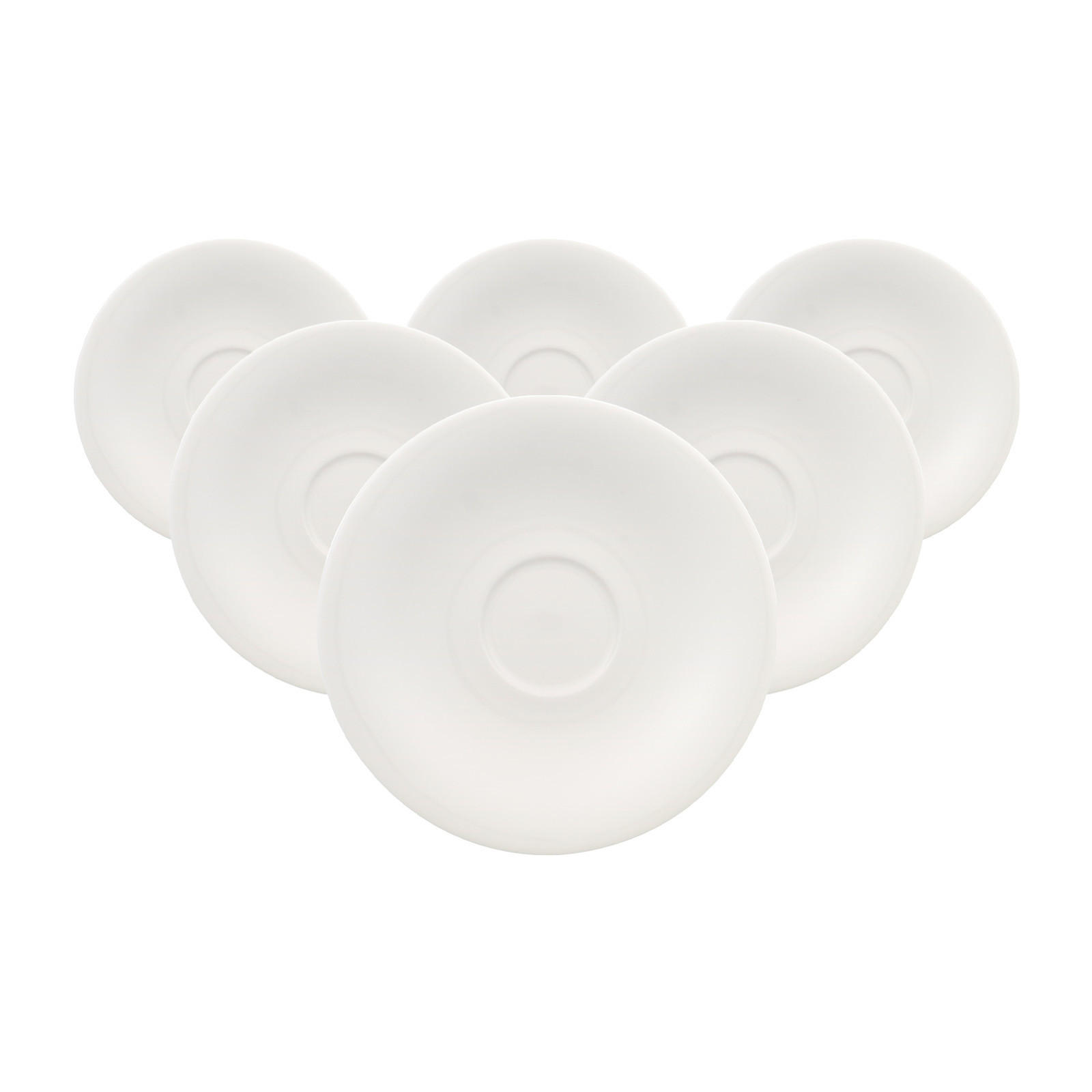 KAFFEEUNTERTASSEN New Cottage Basic weiß ø 16,7 cm 6er Set - Weiß, Keramik (16.7cm) - Villeroy & Boch