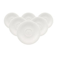 KAFFEEUNTERTASSEN New Cottage Basic weiß ø 16,7 cm 6er Set - Weiß, Keramik (16.7cm) - Villeroy & Boch