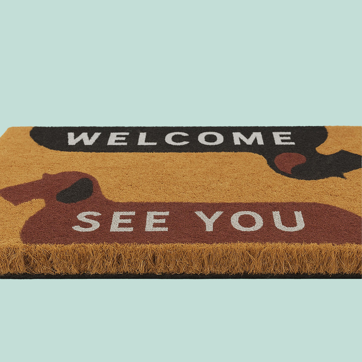 FUSSMATTE - Hellbraun, Kunststoff/Textil (80/50cm) - Relaxdays