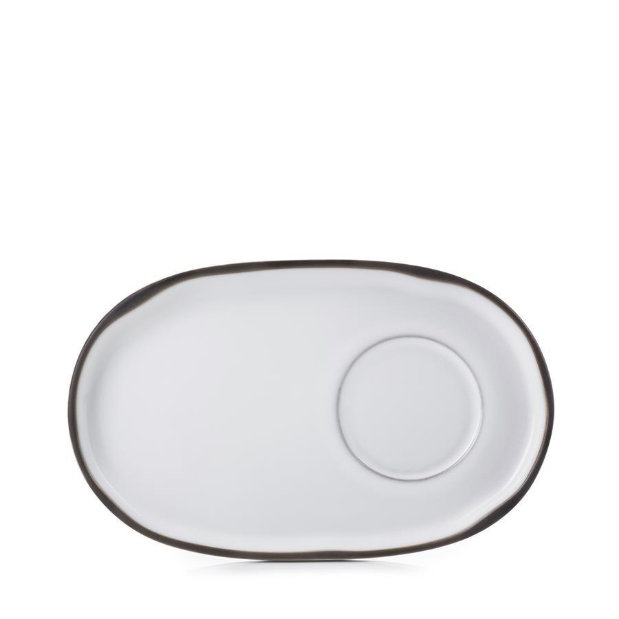 UNTERTASSE CARACTERE 18 x 11,1 x 1,5 cm Kumuluswolke weiß - Weiß, Keramik (18/11.1/1.5cm) - Revol Porcelaine France