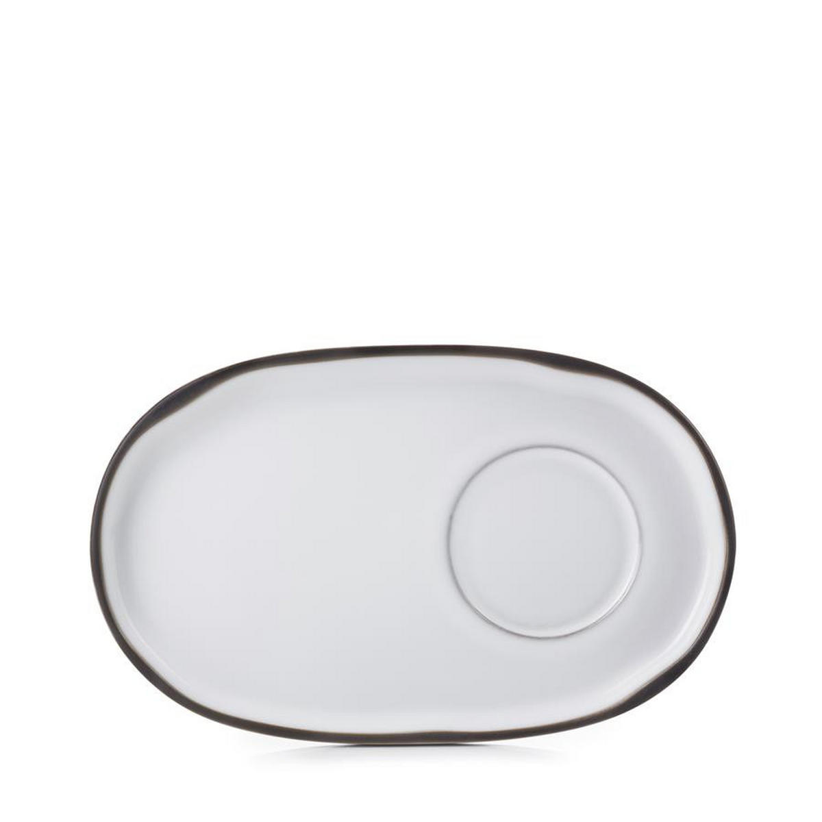 UNTERTASSE CARACTERE 18 x 11,1 x 1,5 cm Kumuluswolke weiß - Weiß, Keramik (18/11.1/1.5cm) - Revol Porcelaine France
