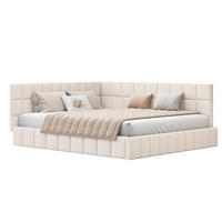 POLSTERBETT 160/200 cm Beige aus Stoff mit Lattenrost - Beige, Textil (160/200cm) - OKMYHOME