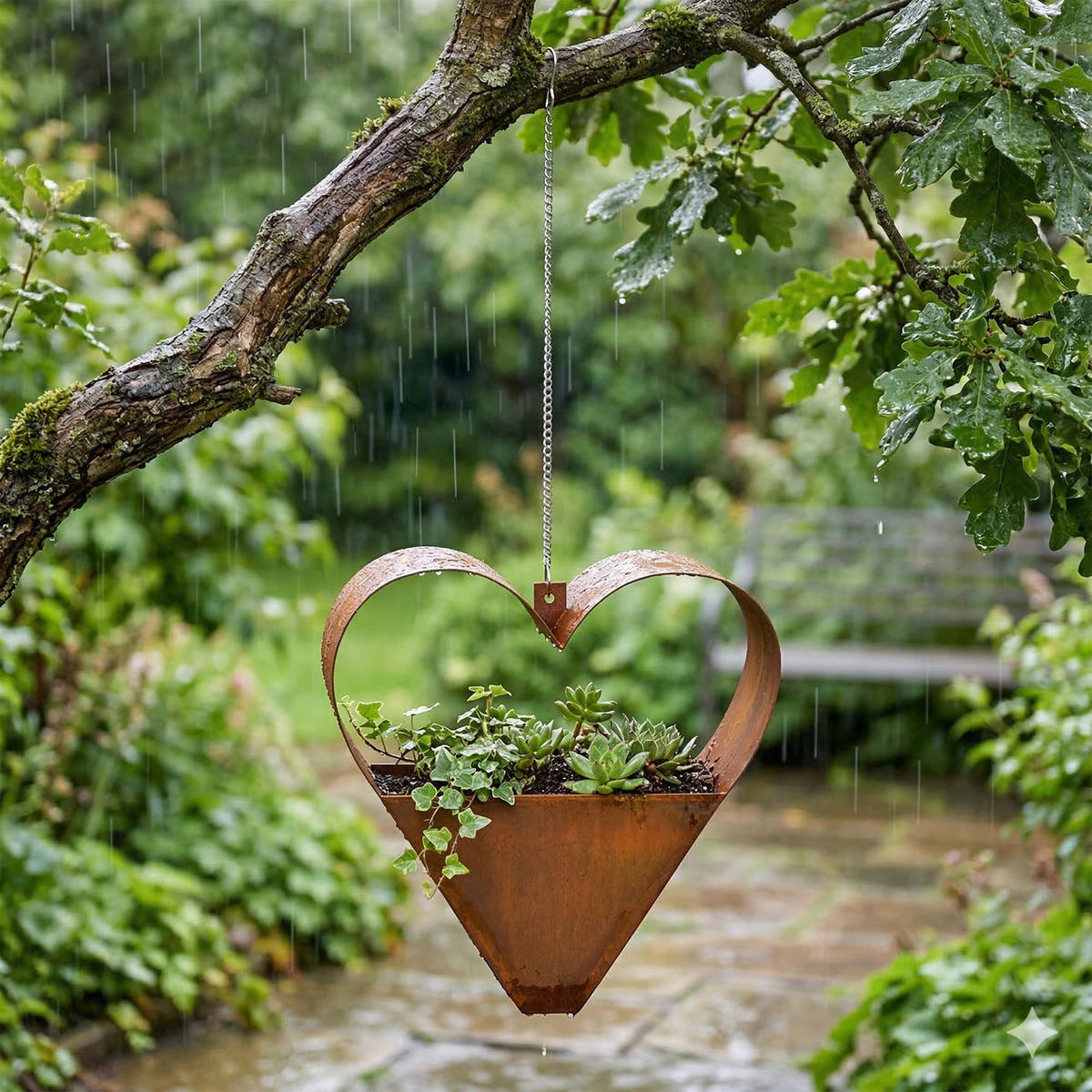 GARTENDEKO - Braun, Metall (27cm) - Relaxdays