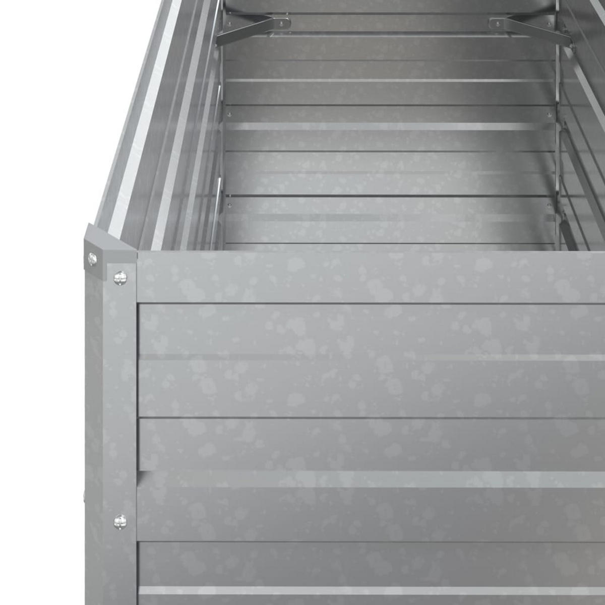 HOCHBEET für Garten OSKAR Silber 100x40x77 cm Metall - Silberfarben, Metall (100/77/40cm) - DELUKE