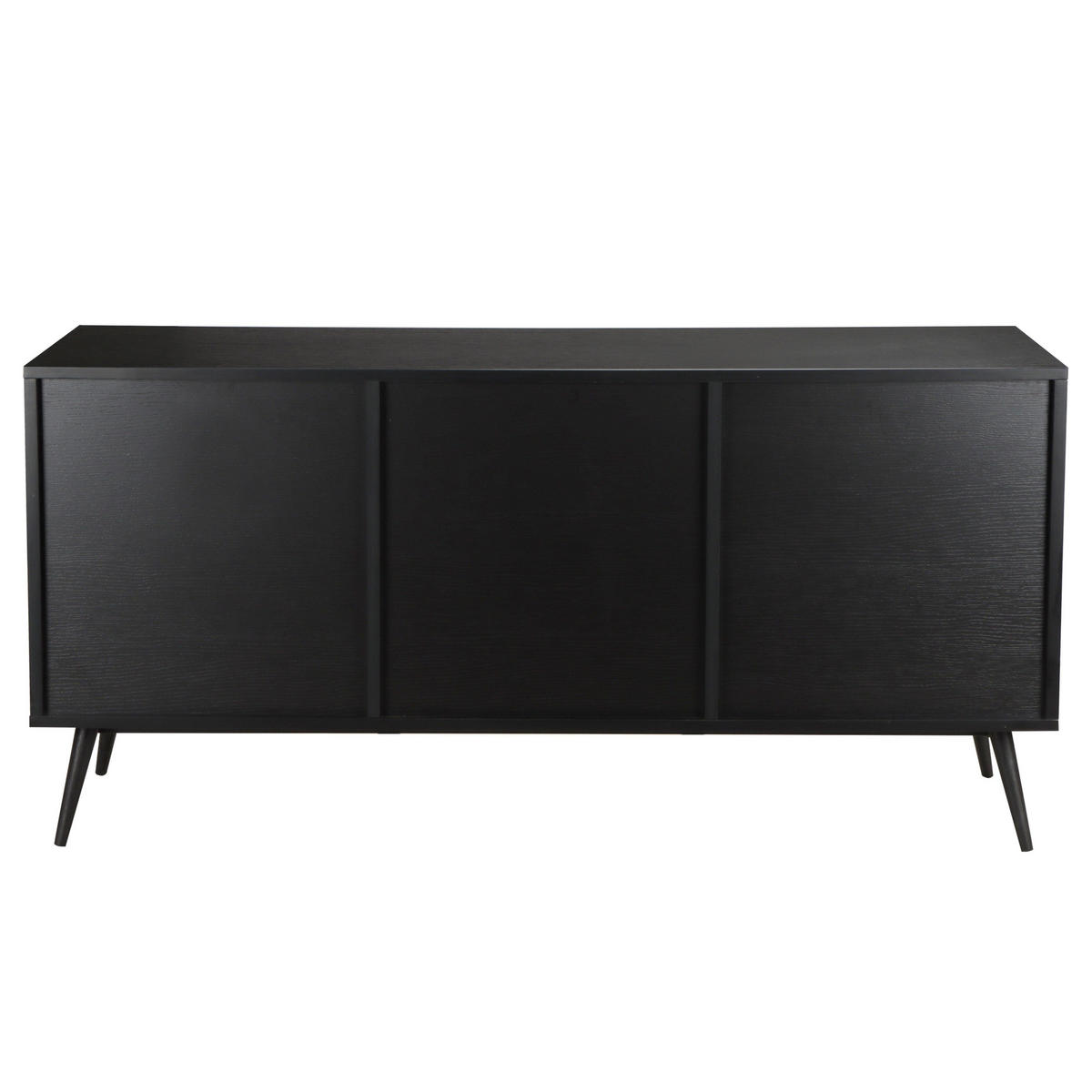 SIDEBOARD, Schwarz - Schwarz, Holzwerkstoff (40/75/150cm) - Oviala
