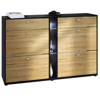 SCHUHSCHRANK Today Fronten in Eiche Natur - Eichefarben, Holzwerkstoff (155.5/95/28cm) - Vladon
