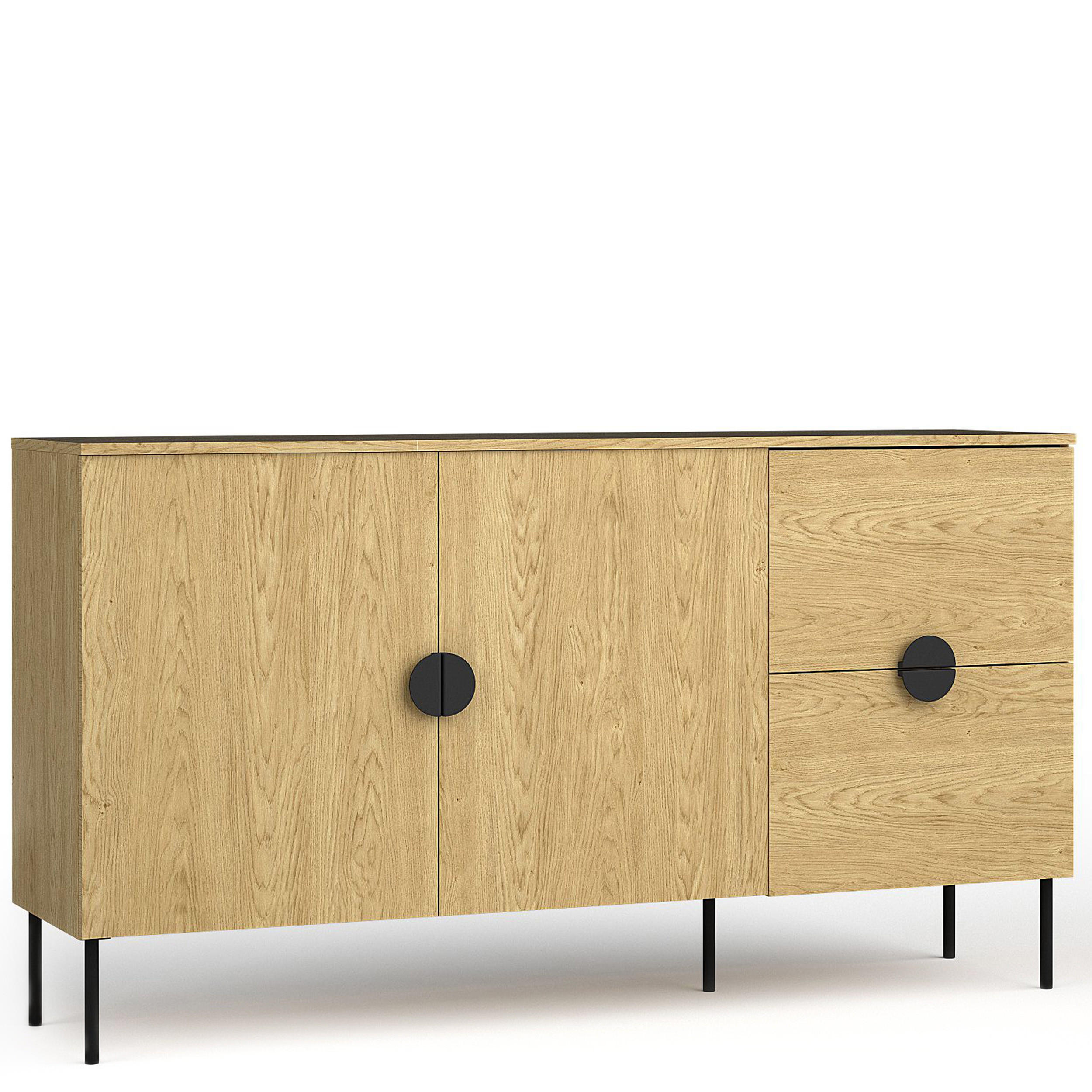 KOMMODE VIDIS Kombikommode - Eichefarben, Holzwerkstoff (160/88/40cm) - KONSIMO®