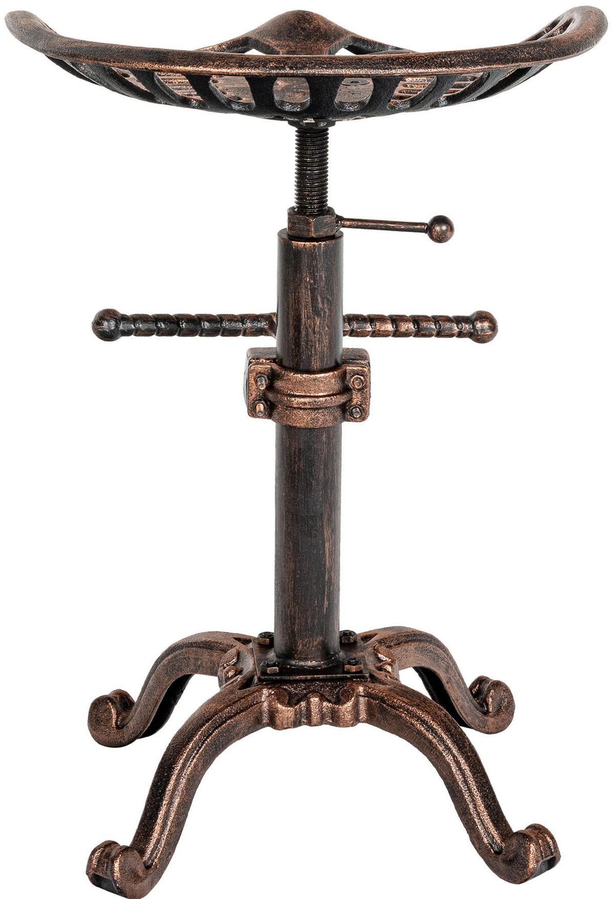 BARHOCKER 2er Set Metall Bronze - Bronzefarben, Metall (44/56/34cm) - CLP