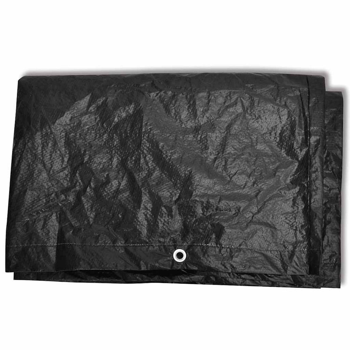 GARTENMÖBEL-ABDECKUNG 8 Ösen 240/140/90 Cm - Schwarz, Kunststoff (240/140/90cm) - vidaXL
