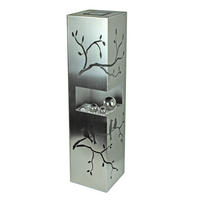 DEKOSÄULE Tours Edelstahl Silbergrau 100x25x25cm - Silberfarben, Metall (25/100/25cm) - DELUKE