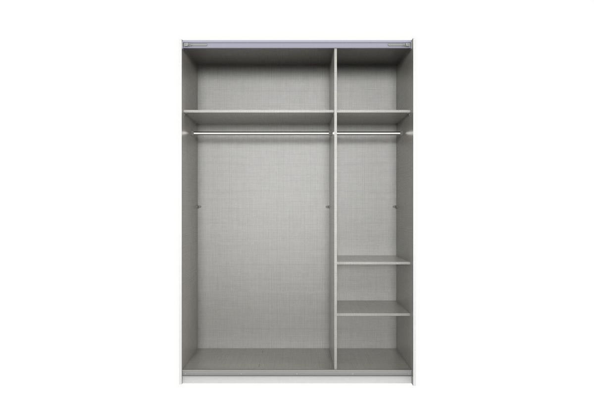 SCHWEBETÜRENSCHRANK Bramfeld in Artisan Eiche mit Grey Glas 135 x 198 x 65 cm (B x H x T)– Kleiderschrank - Braun, Holzwerkstoff (80/200/120cm)