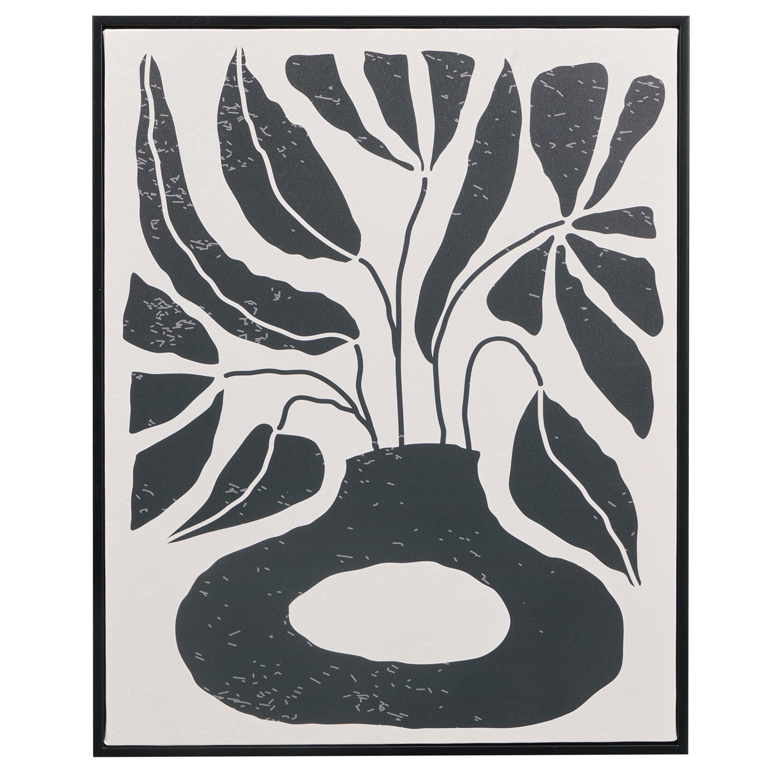 BILD Pflanzenmotiv Ember 40/50 cm - Schwarz, Kunststoff (40/3cm) - Giftdecor