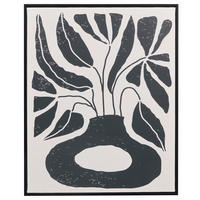 BILD Pflanzenmotiv Ember 40/50 cm - Schwarz, Kunststoff (40/3cm) - Giftdecor