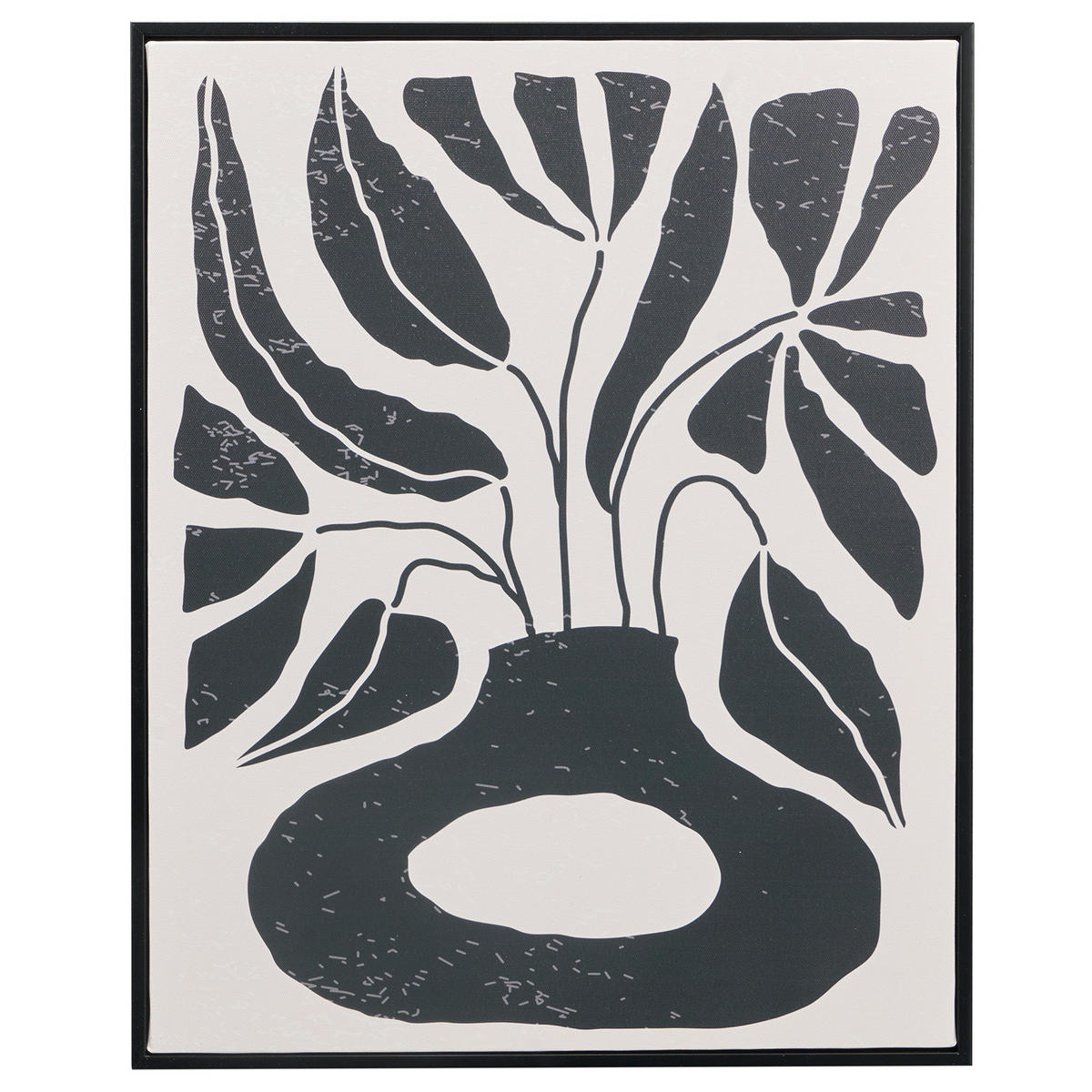 BILD Pflanzenmotiv Ember 40/50 cm - Schwarz, Kunststoff (40/3cm) - Giftdecor