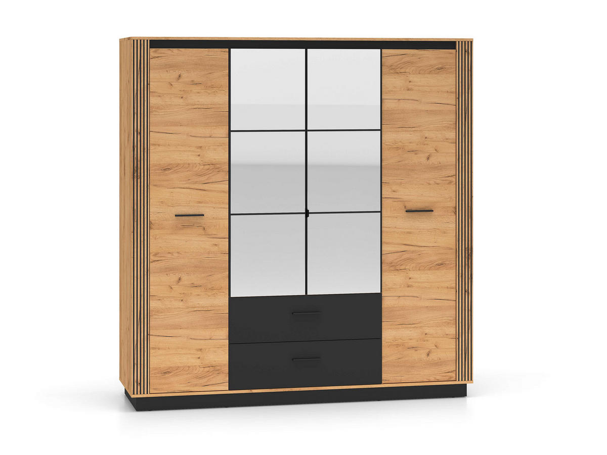 SCHLAFZIMMER Set 5-tlg. Urso – Eichefarben - Eichefarben, Holzwerkstoff (200/210/58cm) - hi-markt