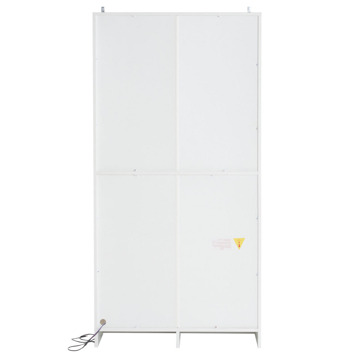 VITRINE 2er-Set 160/40/160 cm aus Holzwerkstoff mit LED-Beleuchtung und verstellbaren Einlegeböden Weiß - Weiß, Holzwerkstoff (160/160/40cm) - Modenvie