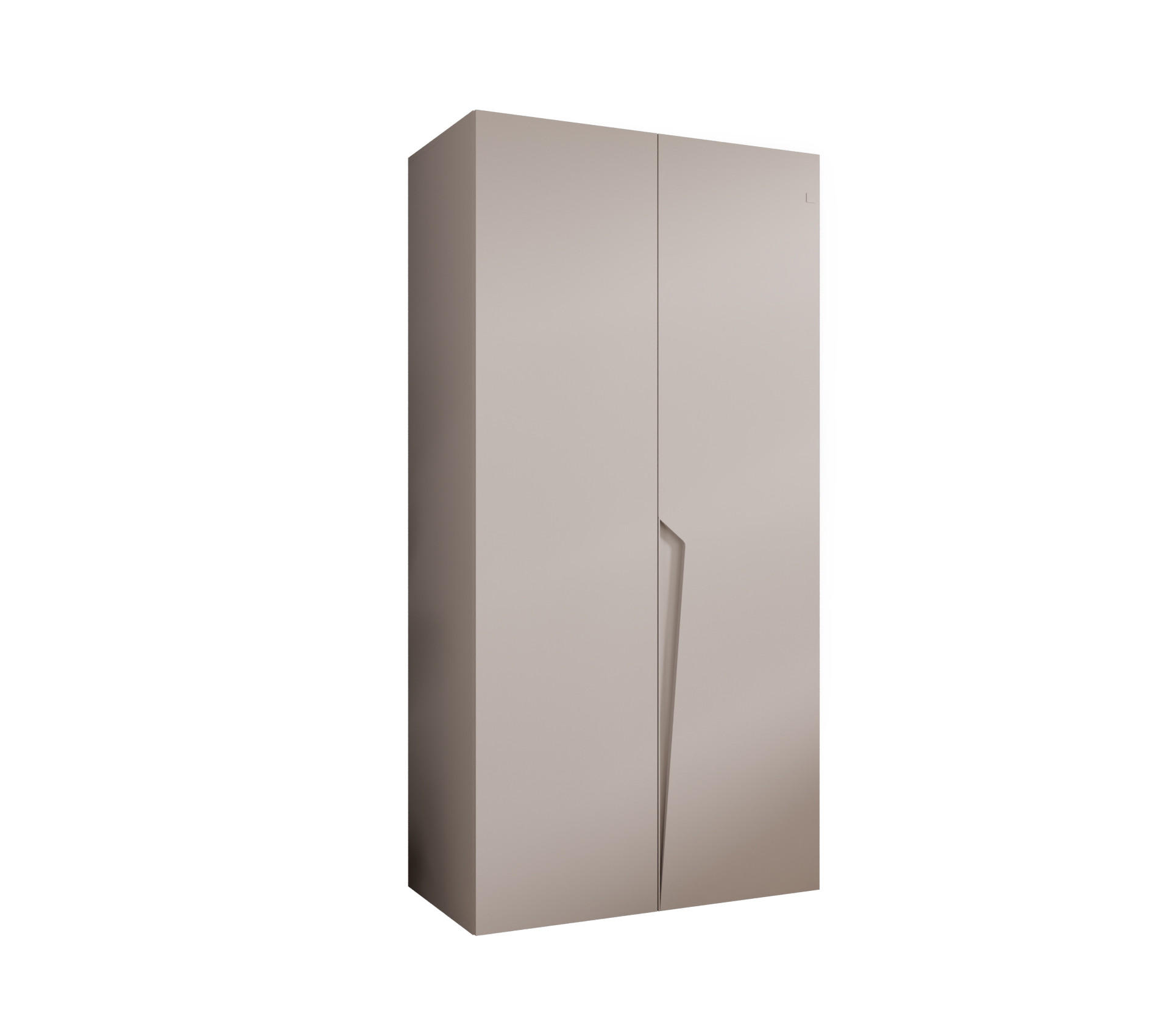 DREHTÜRENSCHRANK 202/100/52 2-türig - Beige, Holz/Metall (100/202/52cm) - Abiks Möbel