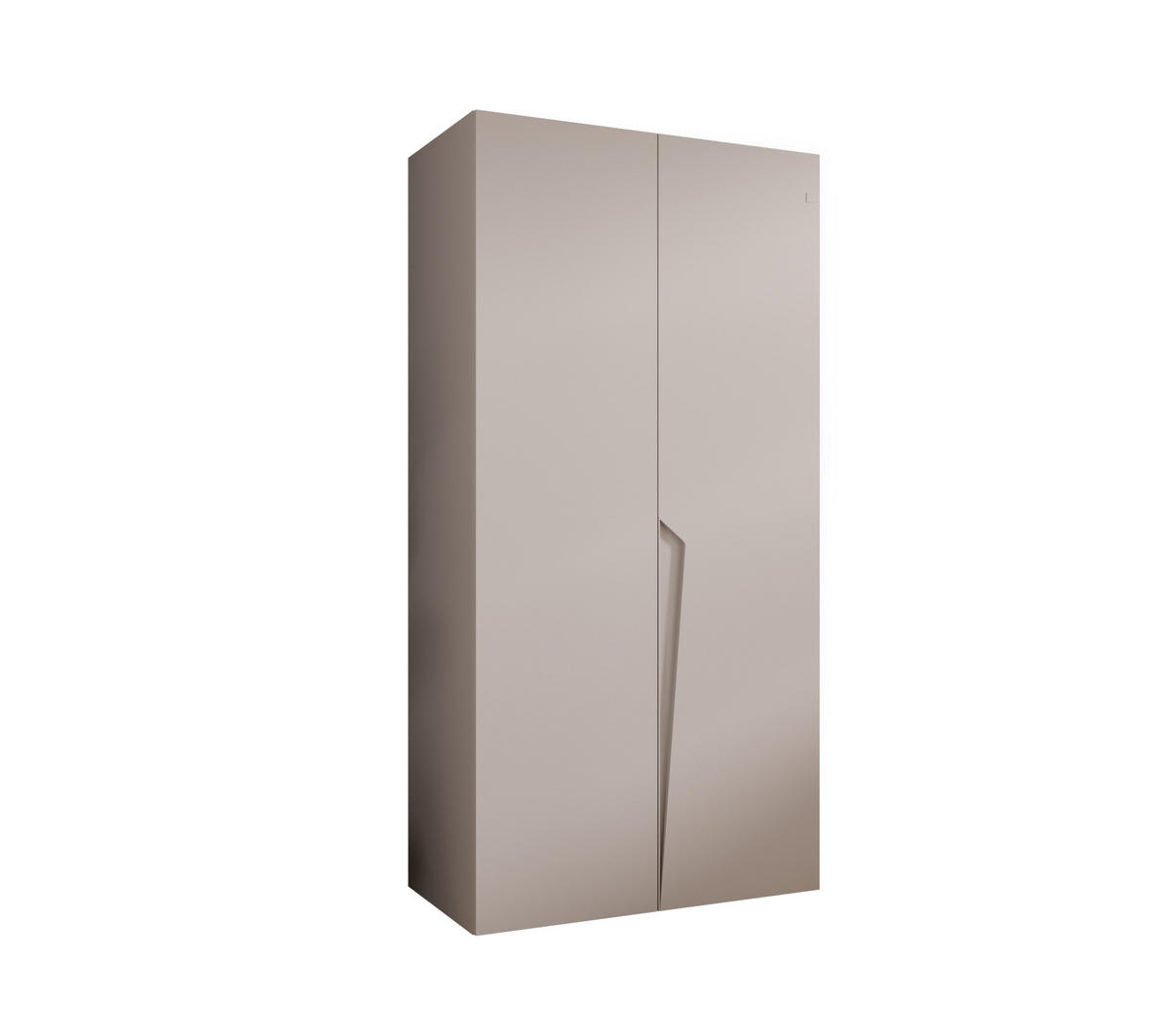 DREHTÜRENSCHRANK 202/100/52 2-türig - Beige, Holz/Metall (100/202/52cm) - Abiks Möbel