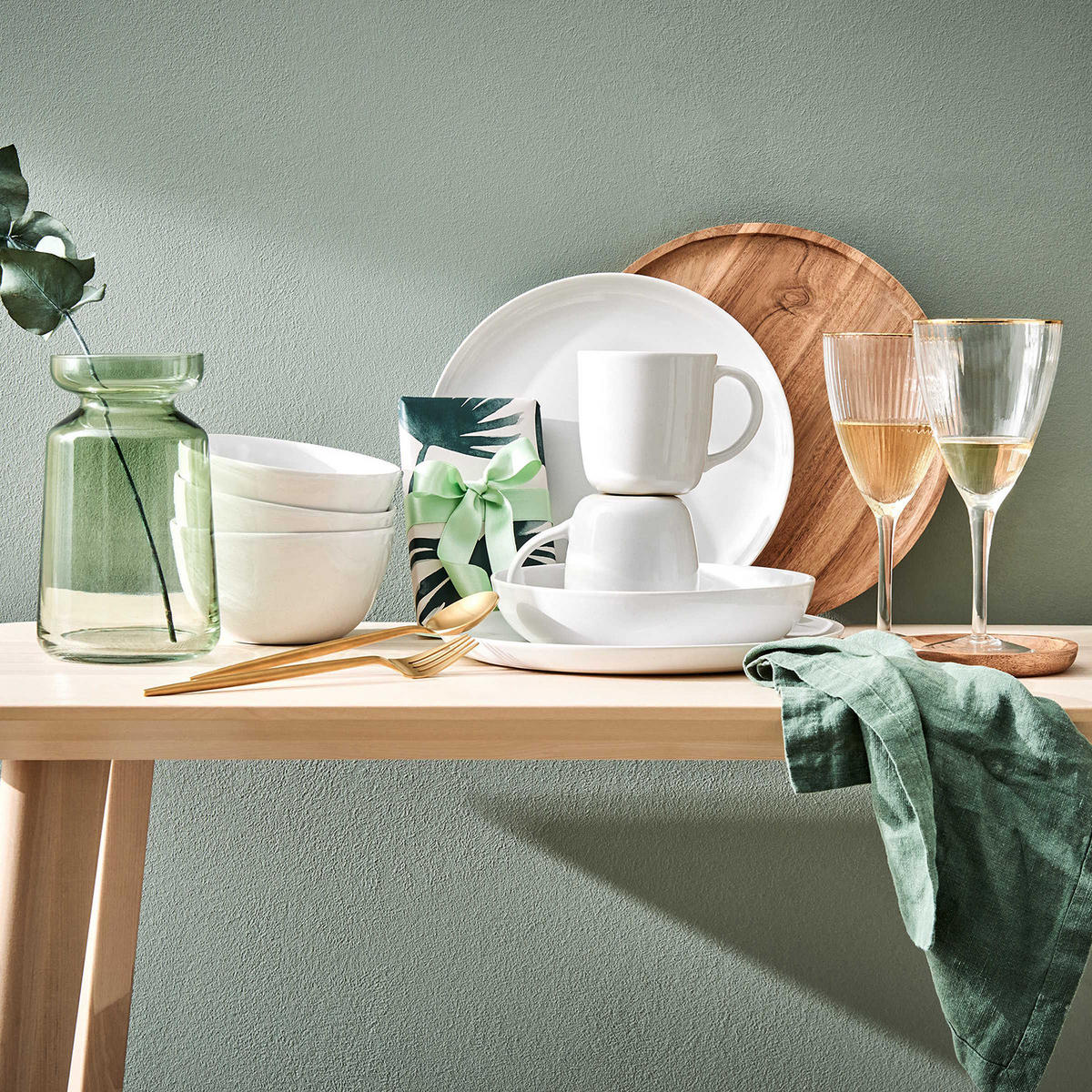 TASSE (4er Set) Native - Weiß, Keramik (0.3L) - Butlers