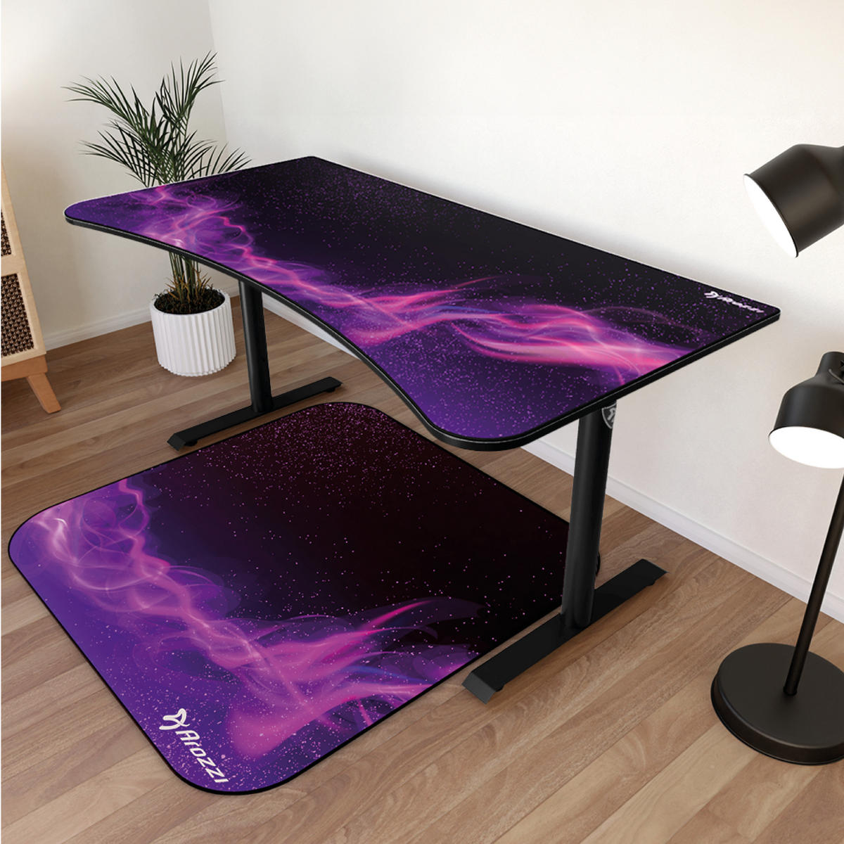 BODENSCHUTZMATTEN Zona Quadrat 116 cm Galaxy - Lila, Textil (116/116cm) - Arozzi