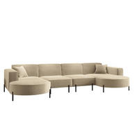 WOHNLANDSCHAFT Valencia Xl - Beige, Holzwerkstoff/Textil (384/80/165cm) - Fun Möbel