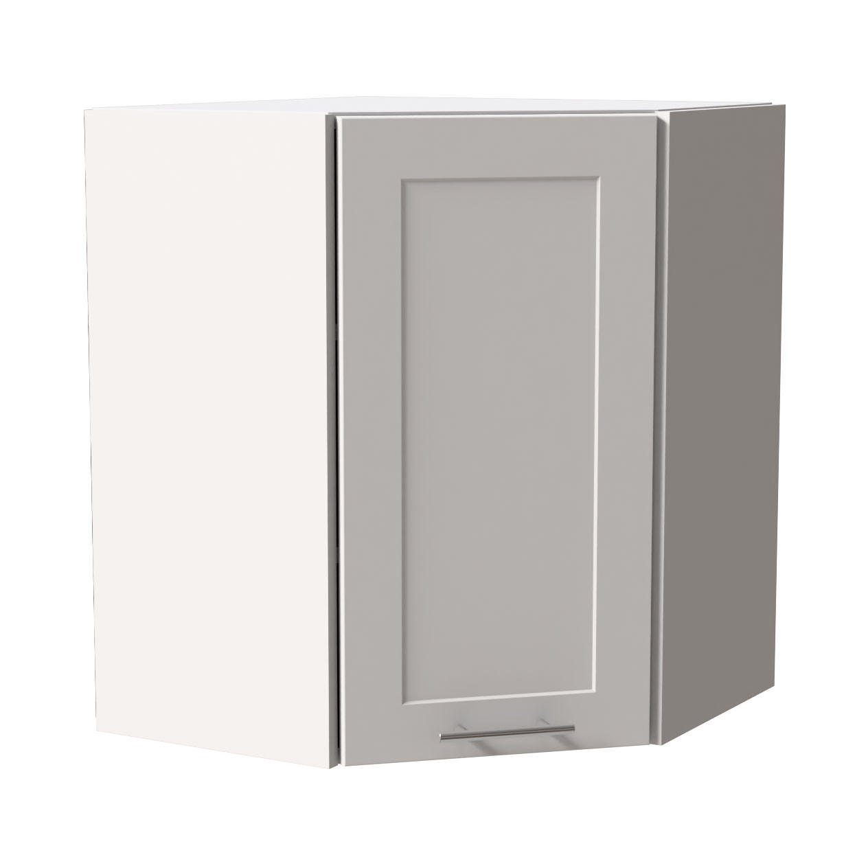 ECKHÄNGESCHRANK Oslo W10/60 Weiß / Weiß Matt 60 / 60 / 72cm - Weiß, Holz/Holzwerkstoff (60/72/60cm) - Feldmann-Wohnen
