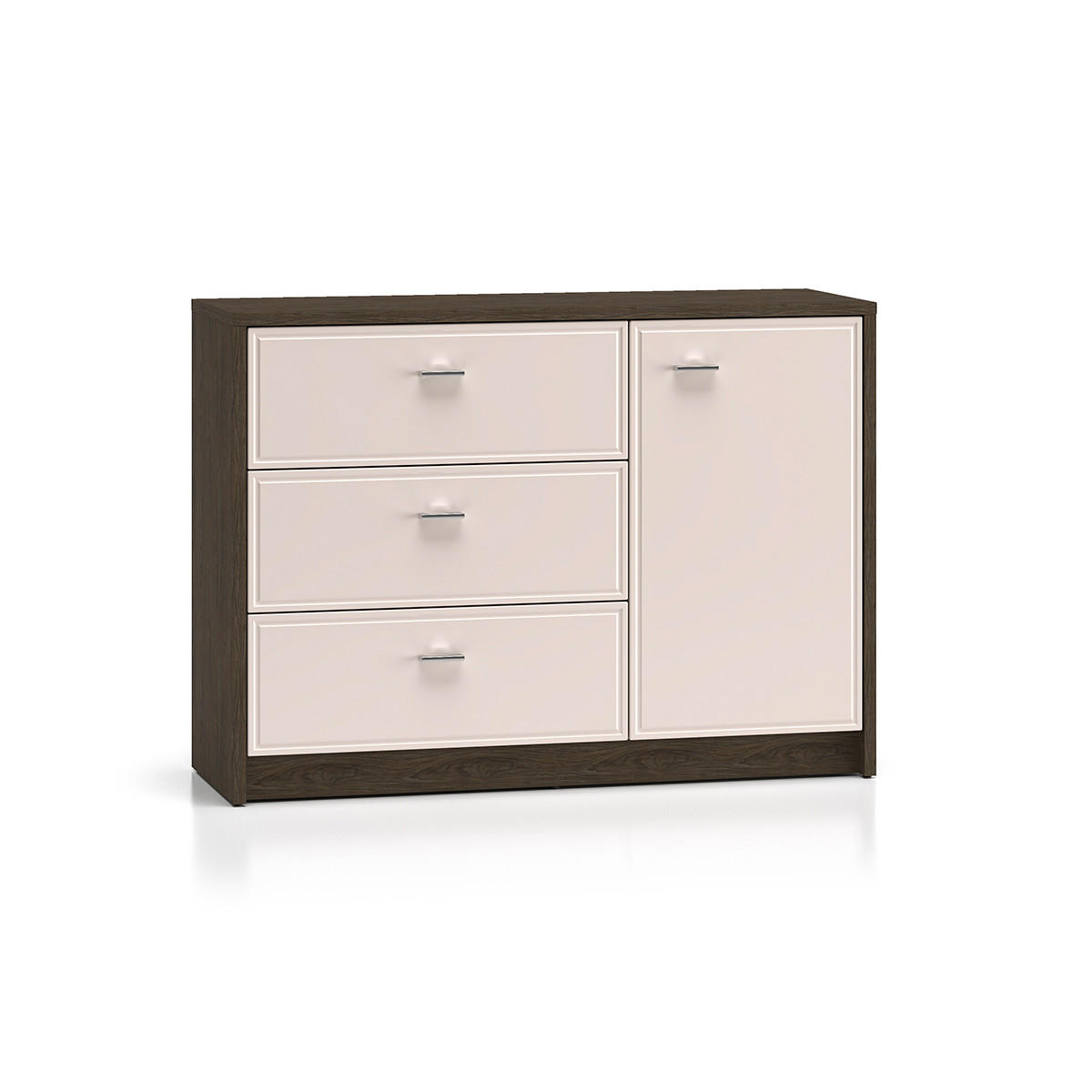 SIDEBOARD Kaius Kaschmir und Dunkles Holz - Beige, Holzwerkstoff (116.6/84.9/40cm) - Petits-meubles