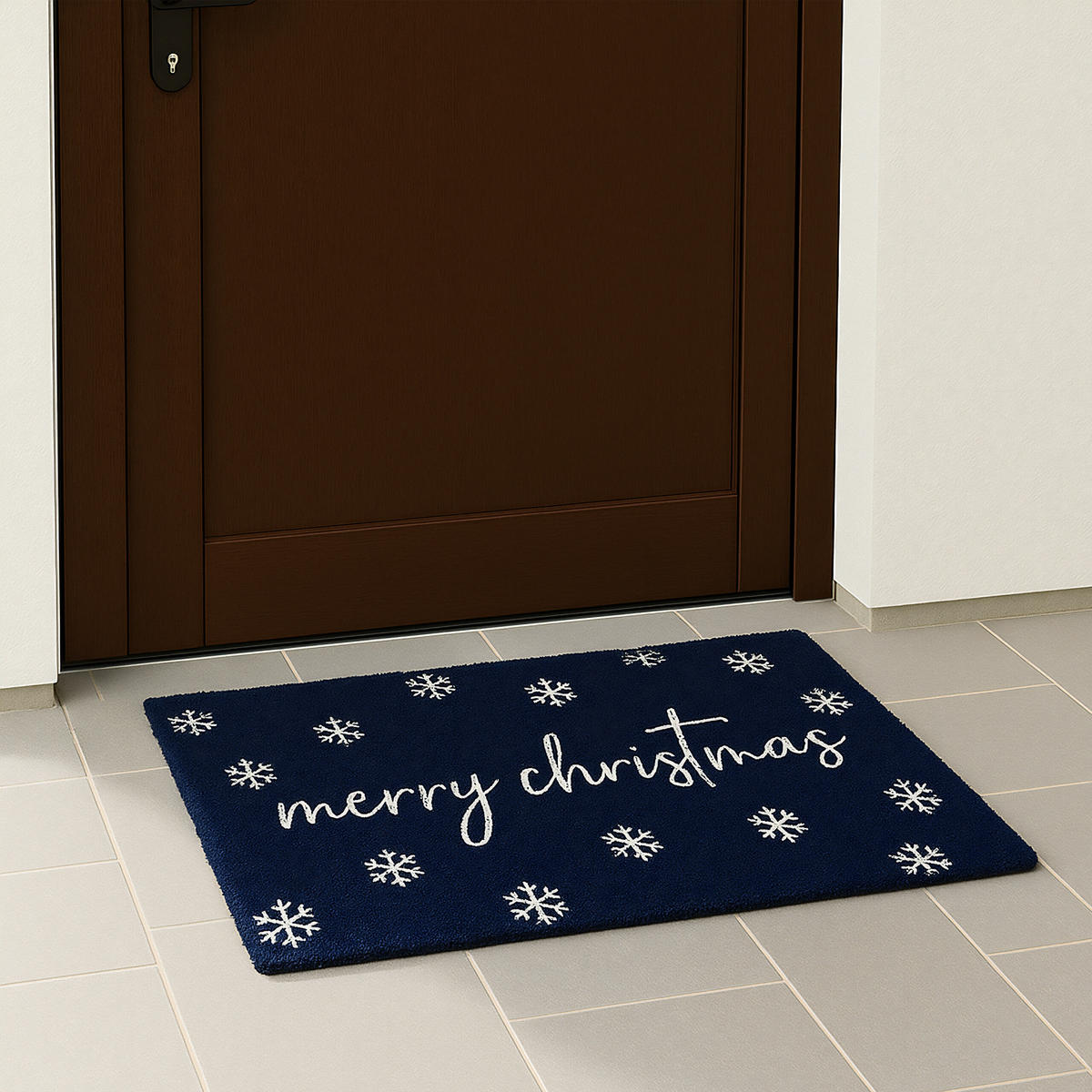 ROHOŽ - tmavě modrá, textil/plast (60/40cm) - Relaxdays