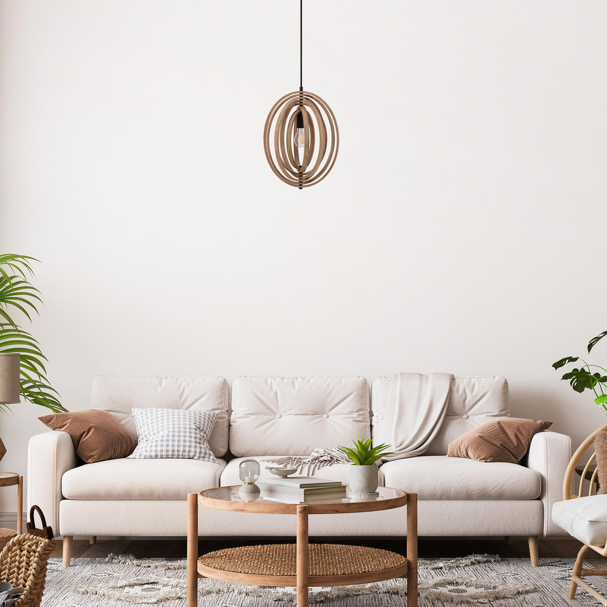 PENDELLEUCHTE Barry L - Schwarz, Metall (30.2/4.2/40.3cm) - Paco Home