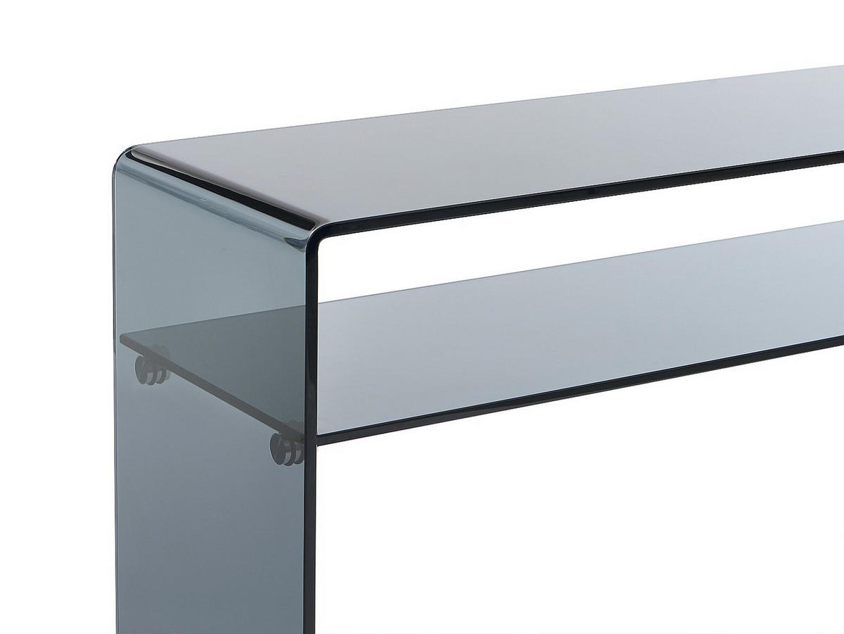 KONSOLENTISCH - 110 cm x 35 cm - glas - anthrazitgrau Stileos - Anthrazit, Glas (35/110/75cm) - Vente-Unique